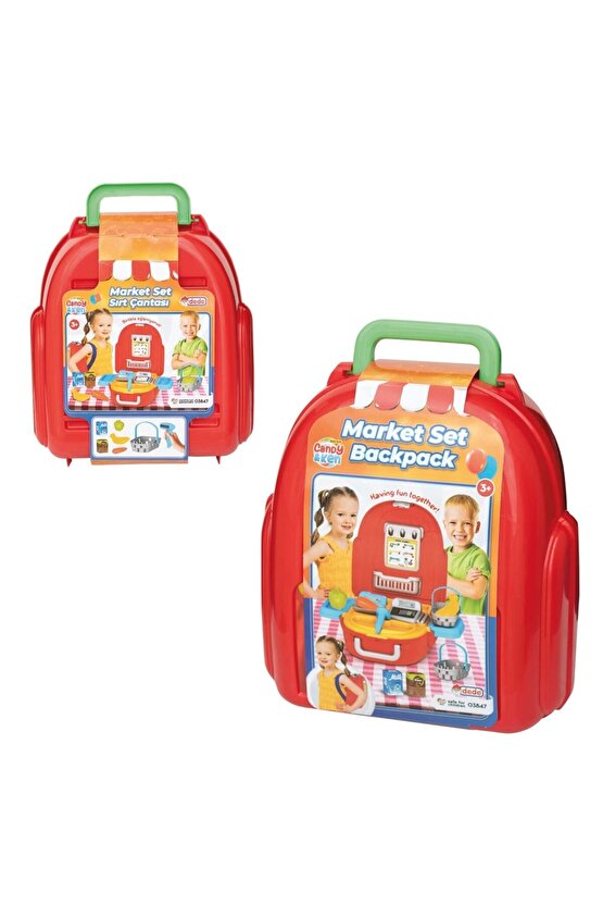 Candy & Ken Mutfak Set Sırt Çantası - Mutfak Setleri - Ev Oyuncak Setleri - Mutfak Gereçleri - Candy