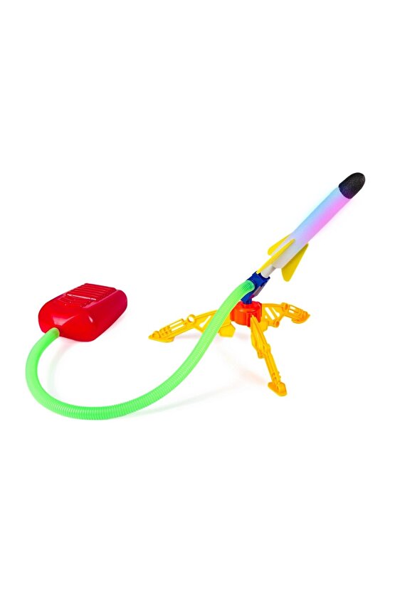 Air Rocket Tekli Seti - Roket Oyuncak - 2 Roket Ve Havalı Roketatar - Tekli Açık Hava Oyuncağı - Air