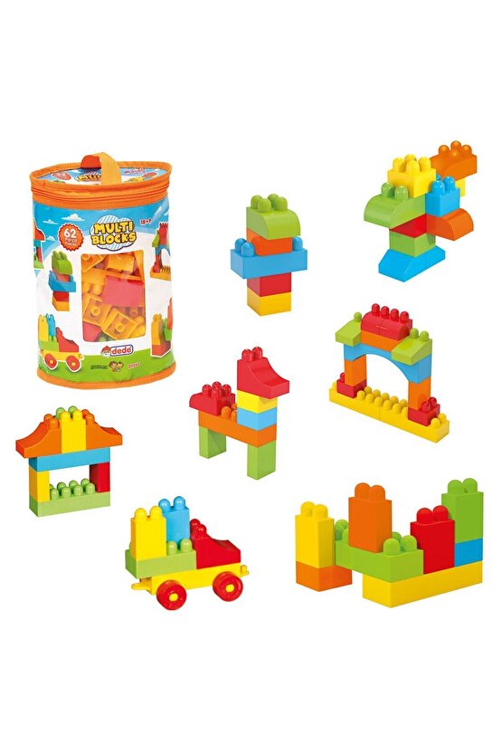 Puzzle City - Multi Bloklar - Kaktüs  - Tik Tak - Mega Seti Blok Seti