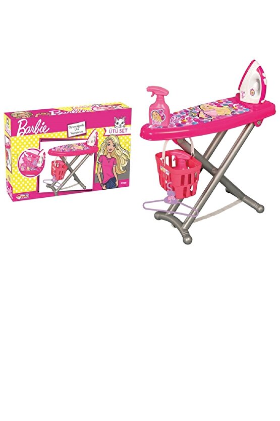 Barbie Oyuncak Şef Mutfak + Barbie Ütü Masası + Meyve Sebze Set Kesilebilen