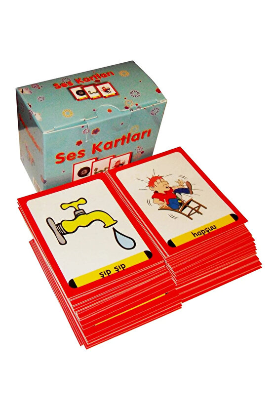 Ses Kartları - 56 Kart - Özel Eğitim Yukakids Işitsel Algı Taklit Kartları