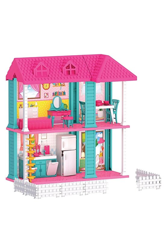 Milanın 2 Katlı Rüya Evi - Ev Oyuncak - Milanın Miami Ev Seti - Barbie Ev Seti - Oyun Evi