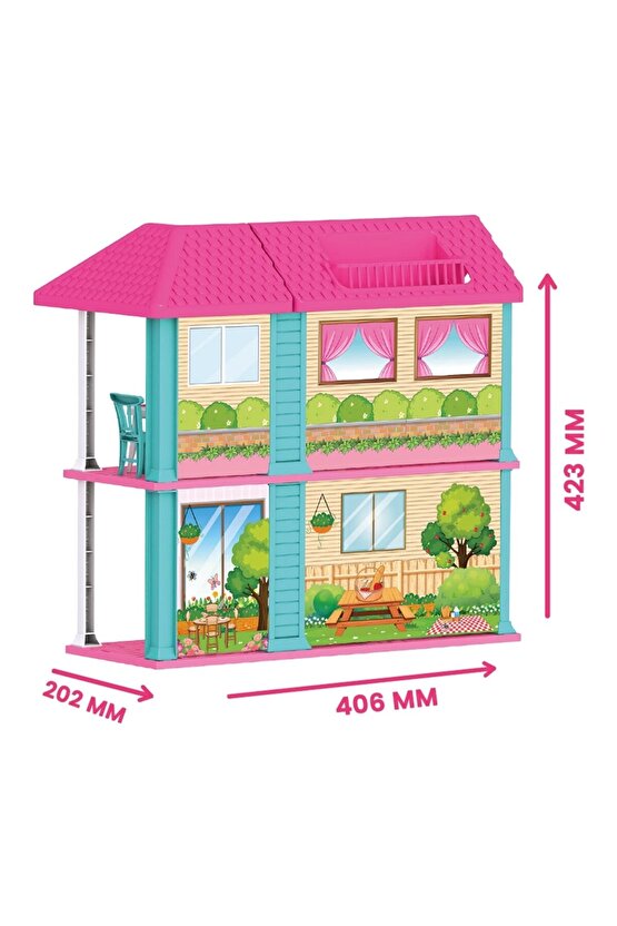 Milanın 2 Katlı Rüya Evi - Ev Oyuncak - Milanın Miami Ev Seti - Barbie Ev Seti - Oyun Evi