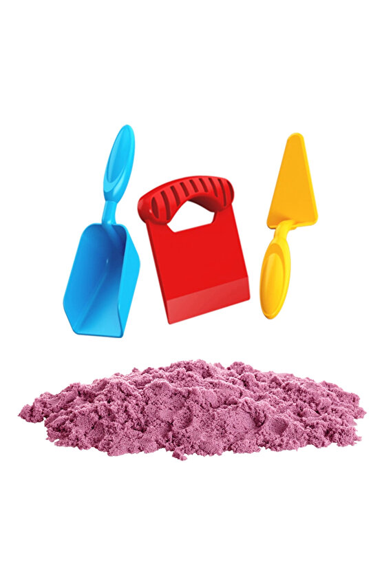 Aksesuarlı Pembe Kinetik Oyun Kumu (1000 Gr.) - Art Craft Kinetik Kum Seti - Art Sand Kumu