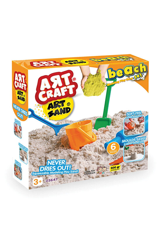 Artsand Plaj Kum Seti (500 Gr.) - Art Craft Kinetik Kum Seti - Oyun Kumu - Art Sand Kumu - Kum Seti