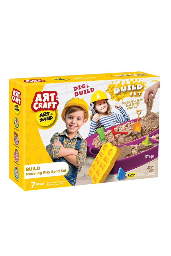 Inşaat Seti Kinetik Oyun Kumu (750 Gr.) - Art Craft Kinetik Kum Seti - Oyun Kumu - Art Sand Kumu