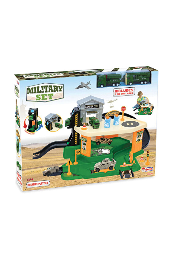 Askeriye Garaj Seti - Otopark Seti - Araba Seti - Hotwheels Seti - Istasyon