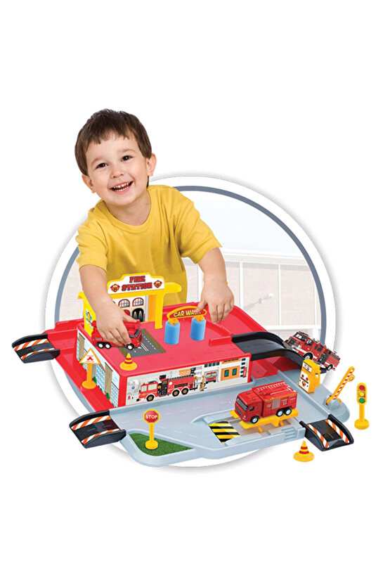 Itfaiye Garaj Seti - Otopark Seti - Araba Seti - Hotwheels Seti - Istasyon