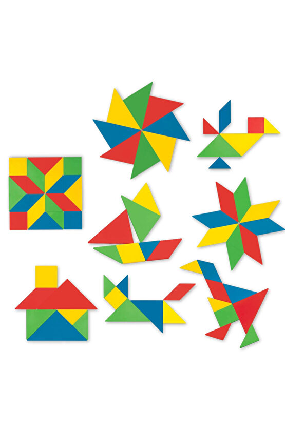 Tangram 28 Parça Kutulu - Yapı Oyuncak Oyuncaklar - Yapı Oyuncakları - Puzzle Oyuncak - Blok Oyuncak