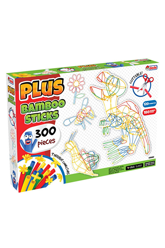 Plus Bambu Çubuklar (300 Parça) - Oyuncak Oyuncaklar - Oyuncakları - Puzzle Oyuncak - Blok Oyuncak