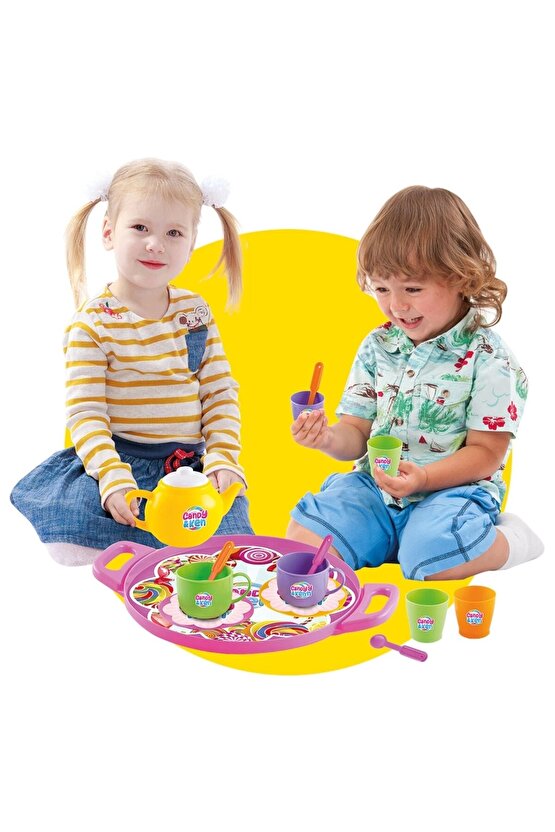 Candy & Ken Tepsili Çay Seti - Mutfak Setleri - Ev Oyuncak Setleri