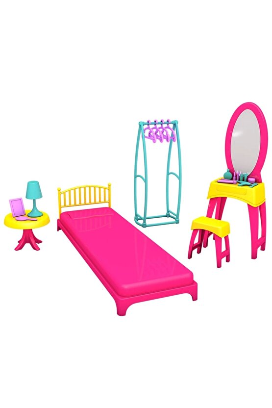 Lindanın Yatak Odası - Yatak Odası Oyuncak - Yatak Odası Seti - Barbie Yatak Odası