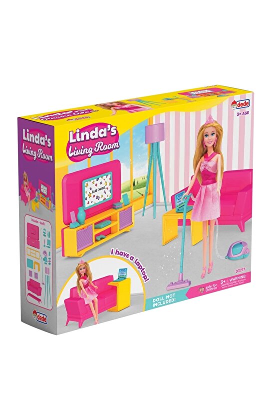 Lindanın Oturma Odası - Oturma Odası Oyuncak - Oturma Odası Seti - Barbie Oturma Odası
