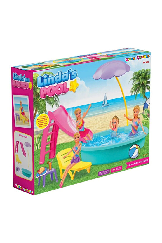 Lindanın Havuzu - Havuz Partisi Oyuncak - Havuz Partisi Seti - Barbie Havuz Seti