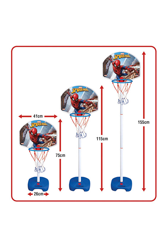Spiderman Ayaklı Basketbol Set Çocuk Basket Potası-3404