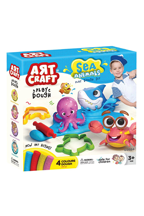 Art Craft Oyun Hamuru Setleri 200 Gr. (4 Adet Hamur Ve Setleri) Hamur Modelleri Zararsız Hamur