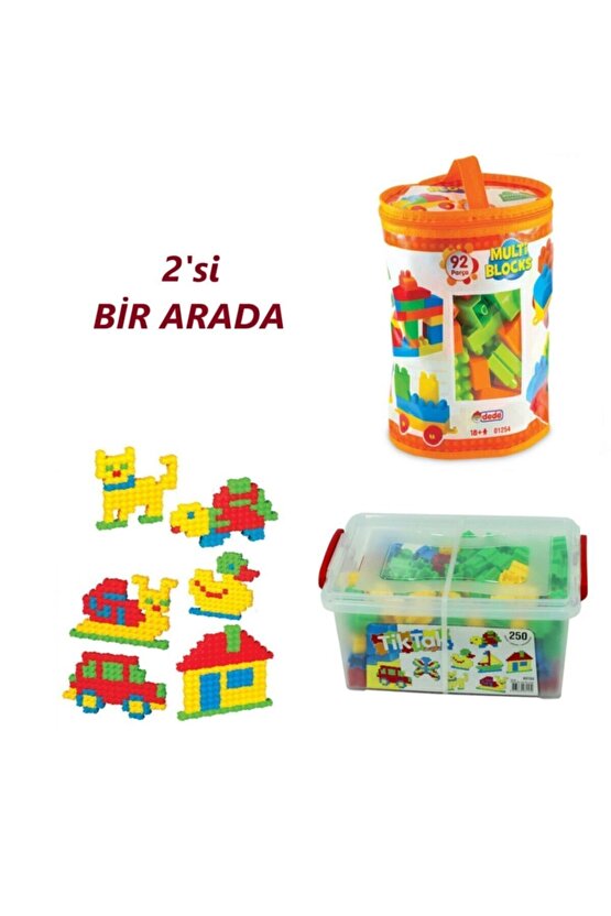 Tik Tak Puzzle Eğitici Şekiller 250 Parça-multi Bloklar 92 Parça Kn-198