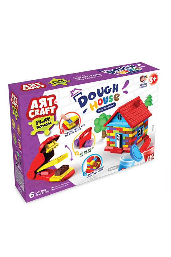 Art Craft Inşaat Hamur Ev Seti 600 Gr. Art Sand Hause Play Dough Set