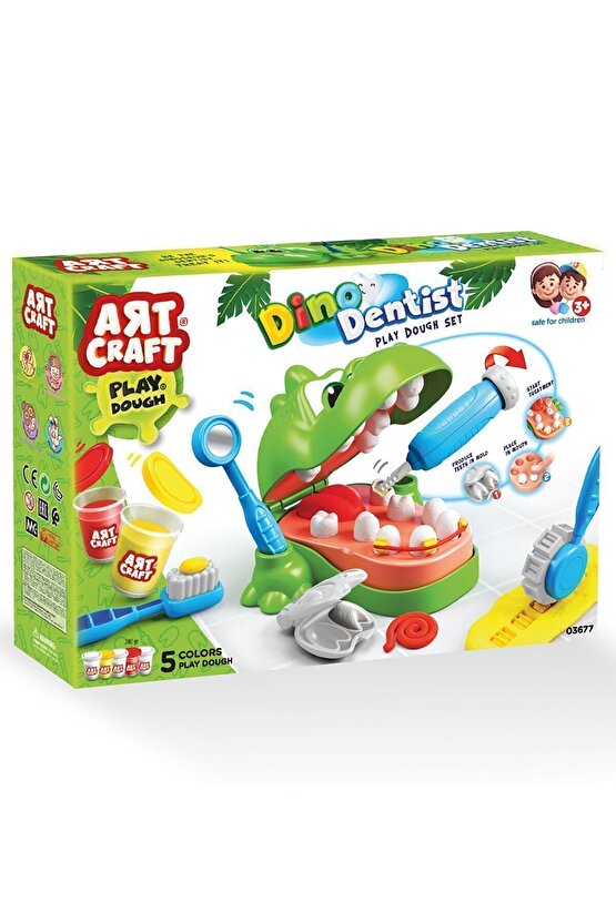 Dede Dinozor Dişçi Oyun Hamuru Seti 03677