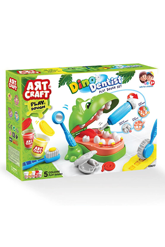 Dinozor Dişçi Oyun Hamuru Set
