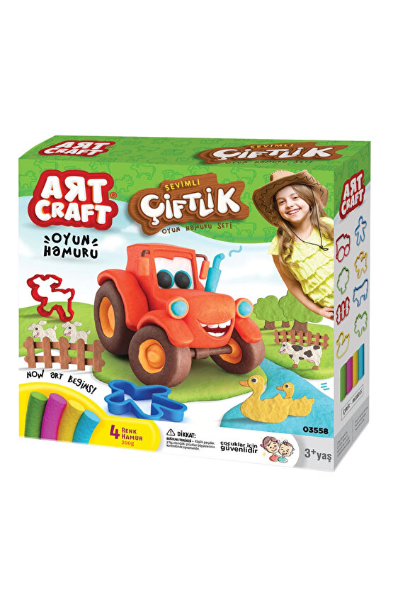 Art Craft Sevimli Çiftlik Oyun Hamuru Seti 200 Gr.
