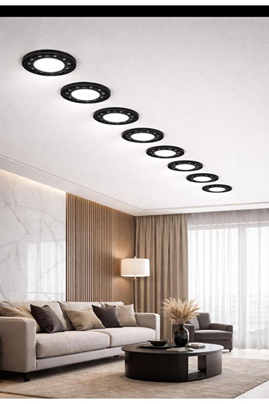 36 Watt, 3 Modlu Delik Çapı Ayarlanabilir 4000K Ilık Beyaz Işık Modern Tasarım Sıvaaltı Led Armatür