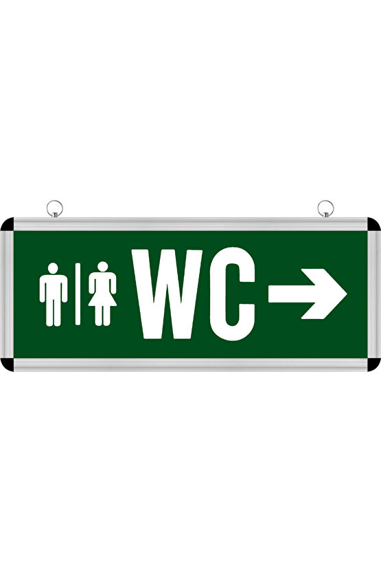 3 Watt LEDli WC Tuvalet Levhası, WC Yol Gösterici, Kesintide 2 Saat Şarjlı (Sağ - Sol Çift Yönlü)