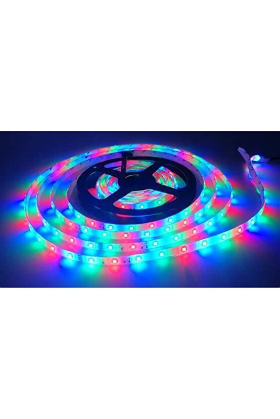 5 Metre Tak Çalıştır Kumandalı, 96 Renk RGB Şerit Led TV Ünitesi, Mutfak Tezgahı, Vitrin, Tavan Ledi