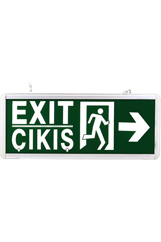 Sağ - Sol Çıkış Levhası, 3 Saat Şarjlı, Elektrikle Çalışır, 3 Watt Ledli, Acıl Çıkış Levhası, EXIT