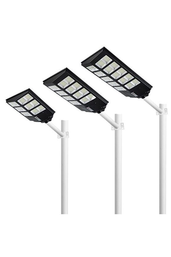 1200 Watt Çok Kaliteli, Kumandalı, Güneş Enerjili, Fotoselli, Sensörlü, 3 Modlu Solar Bahçe Armatürü