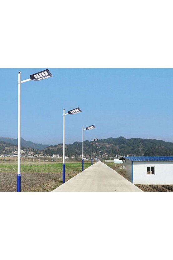 1200 Watt Çok Kaliteli, Kumandalı, Güneş Enerjili, Fotoselli, Sensörlü, 3 Modlu Solar Bahçe Armatürü