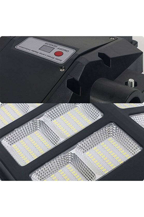 1200 Watt Çok Kaliteli, Kumandalı, Güneş Enerjili, Fotoselli, Sensörlü, 3 Modlu Solar Bahçe Armatürü