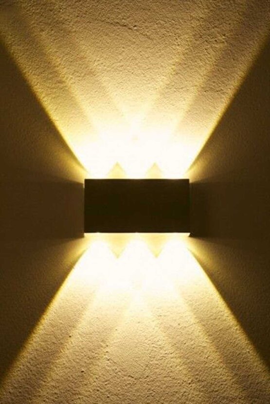 Elektrikle Çalışır, 12 Watt Amber Işık Ledli, İç ve Dış Mekan Aplik, Yüksek Işık Güçlü Led Aplik