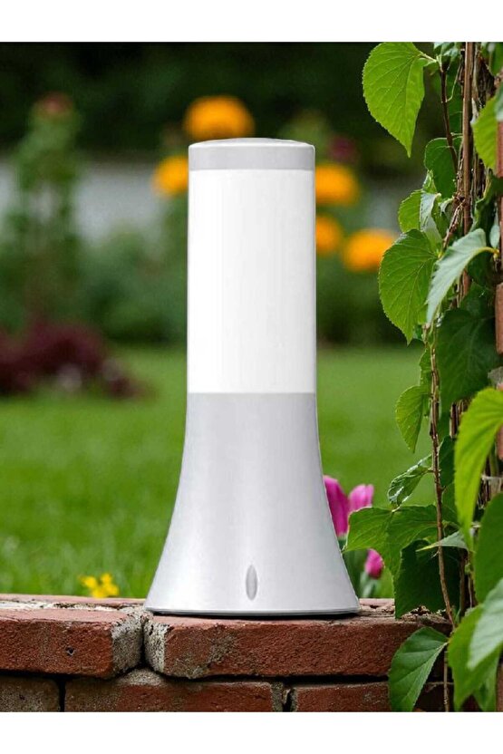 32 Cm, Plastik Gövde E27 Duylu Set Üstü Bahçe Armatürü, Elektrikle Çalışır Kaliteli Bahçe Apliği
