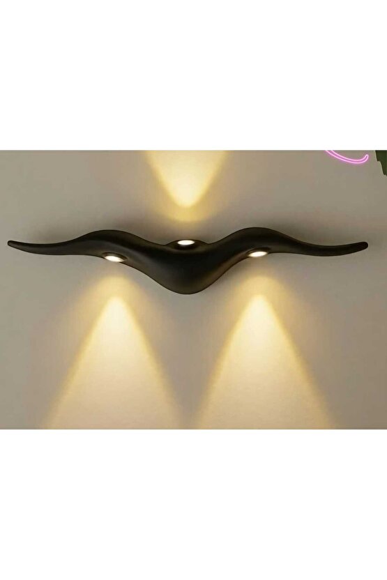 Elektrikle Çalışır, 10 Watt İç ve Dış Mekan AMBER IŞIK Kelvin Led Aplik, Modern Tasarım Armatür