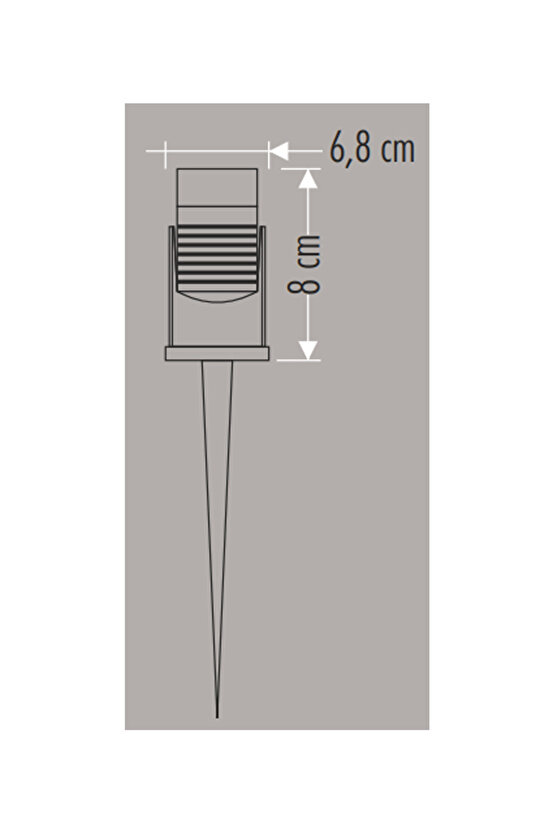 Elektrikle Çalışır 10 Watt AMBER Işık Ampul Dahil Metal Gövde Fonksiyonlu Bahçe Duvar ve Çim Armatür