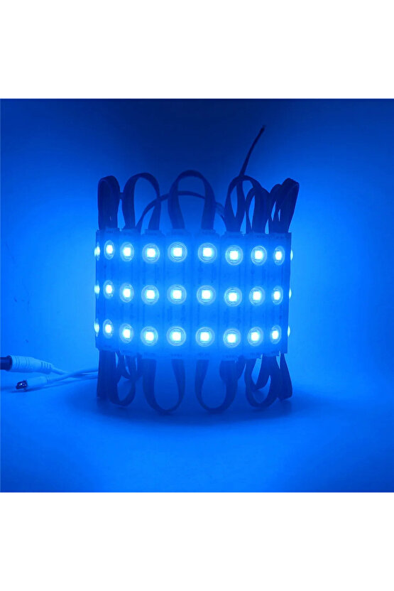 20 Adet 5 Watt Mavi Işık Ip65 Modül Led, 10 Adet Magnetli, Çok Kaliteli Mavi Işık Modül Led
