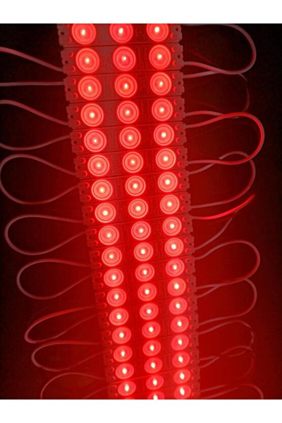 20 Adet 5 Watt Kırmızı Işık IP65 Modül Led, 10 Adet Magnetli, Çok Kaliteli Kırmızı Işık Modül Led