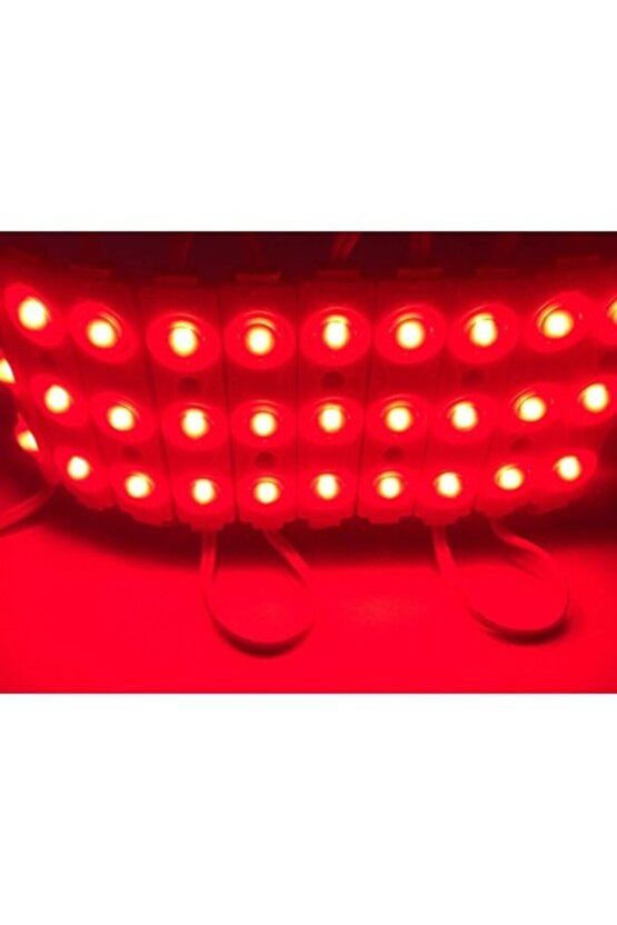 20 Adet 5 Watt Kırmızı Işık IP65 Modül Led, 10 Adet Magnetli, Çok Kaliteli Kırmızı Işık Modül Led