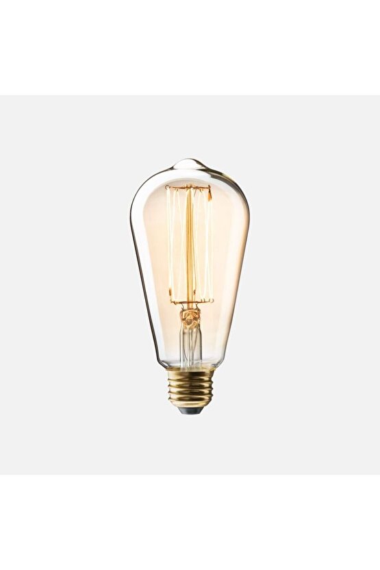 2 Adet 4 Watt Amber Işık Kaliteli Rustik Ampul, 300 Lümen, 4 Watt 25000K Amber Işık Led Rustik Ampul