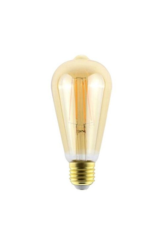 2 Adet 4 Watt Amber Işık Kaliteli Rustik Ampul, 300 Lümen, 4 Watt 25000K Amber Işık Led Rustik Ampul