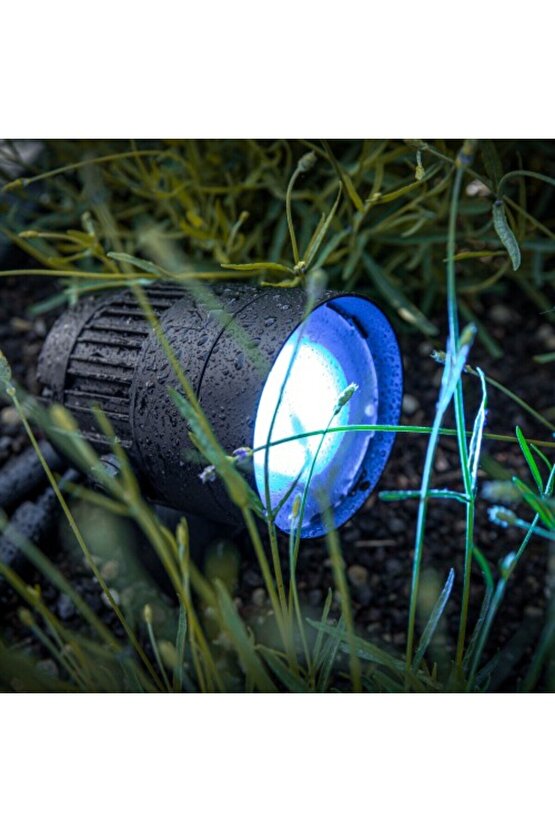 Elektrikle Çalışır, 7 Watt Mavi Işık Ledli Çok Kaliteli Çim, Çiçek, Ağaç, Peyzaj Aydınlatma Armatürü