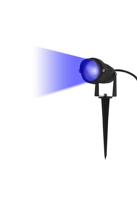 10 Adet Elektrikle Çalışır 7 Watt Mavi Işık Çok Kaliteli Çim Çiçek, Ağaç, Peyzaj Aydınlatma Armatürü