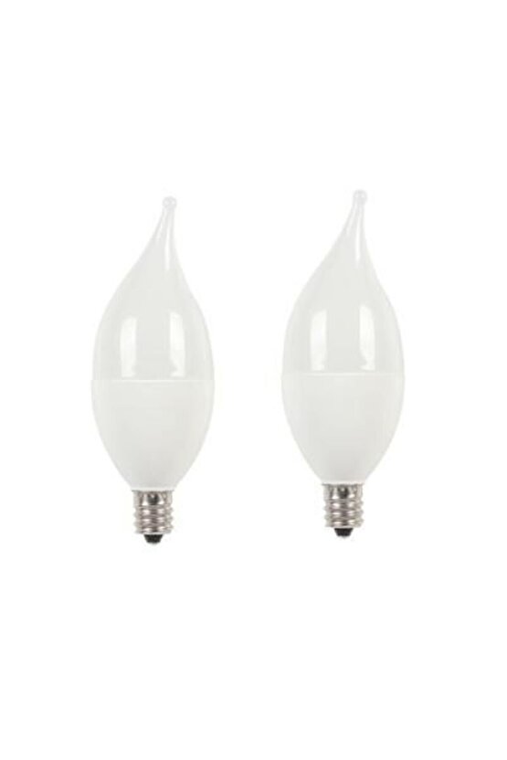 2 Adet Çok Kaliteli E14 Duy 5 Watt, 4200 Kelvin Beyaz Işık Led Ampul, Avize Şamdan Ampulü Mum Ampul