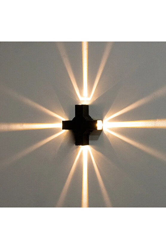 Elektrikle Çalışır, 4 Watt, Modern Tasarım İç ve Dış Mekan Duvar Apliği, 3200 Kelvin, 220V Led Aplik