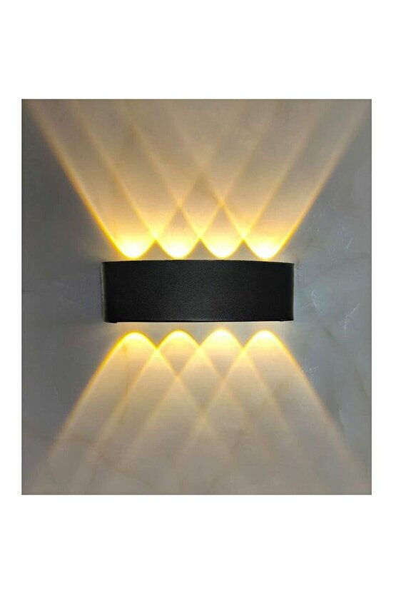 15 Watt, Amber Işık Ledli, Çok Kaliteli İç ve Dış Mekan Aydınlatma Armatürü, Led Bahçe Duvar Apliği
