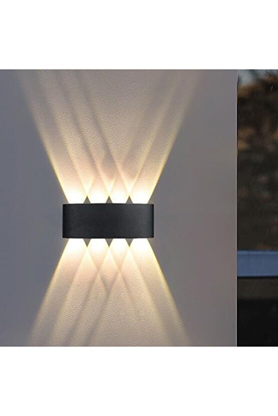 15 Watt, Amber Işık Ledli, Çok Kaliteli İç ve Dış Mekan Aydınlatma Armatürü, Led Bahçe Duvar Apliği