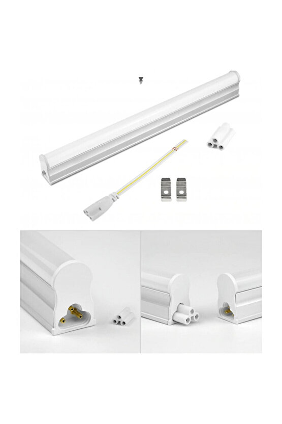 1 Adet 18 Watt, 120 CM, 3000 Kelvin Günışığı Çok Kaliteli Eklenebilir T5 LED Tavan ve Duvar Armatürü