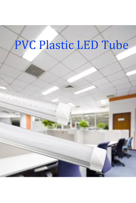 1 Adet 60 Cm, 9 Watt BEYAZ IŞIK Ledli Eklenebilir T5 Bant Armatür, T5 Armatür, Tavan, Duvar Armatürü