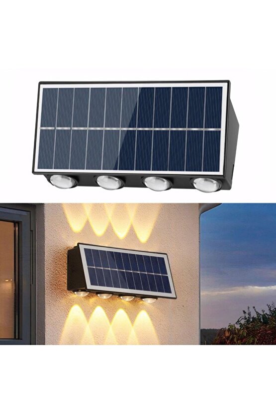 20 Watt, Çok Kaliteli, Güneş Enerjisi İle Çalışır Dekoratif Dış Mekan Aplik Solar Bahçe Duvar Aplik